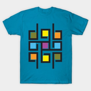 Square decorative color corporate identity design element. T-Shirt